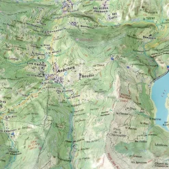 Carte 3D<Deniveles Massif Du Beaufortain + Cadre