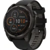 Montres Gps|Montre Connectée<Garmin Montres GPS Fenix 8 Solar Sapphire Titane Carbon Gray DLC Bracelet Silicone Noir Gris Galet