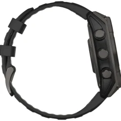 Montres Gps|Montre Connectée<Garmin Montres GPS Fenix 8 Solar Sapphire Titane Carbon Gray DLC Bracelet Silicone Noir Gris Galet