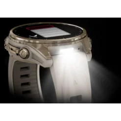 Montres Gps|Montre Connectée<Garmin Montres GPS Fenix 8 Amoled Sapphire Soft Gold Gris Cendré Grès Foncé