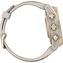 Montres Gps|Montre Connectée<Garmin Montres GPS Fenix 8 Amoled Sapphire Soft Gold Gris Cendré Grès Foncé