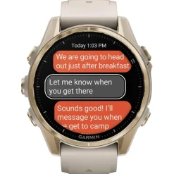 Montres Gps|Montre Connectée<Garmin Montres GPS Fenix 8 Amoled Sapphire Soft Gold Gris Cendré Grès Foncé