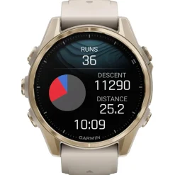 Montres Gps|Montre Connectée<Garmin Montres GPS Fenix 8 Amoled Sapphire Soft Gold Gris Cendré Grès Foncé