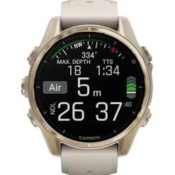 Montres Gps|Montre Connectée<Garmin Montres GPS Fenix 8 Amoled Sapphire Soft Gold Gris Cendré Grès Foncé
