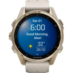 Montres Gps|Montre Connectée<Garmin Montres GPS Fenix 8 Amoled Sapphire Soft Gold Gris Cendré Grès Foncé