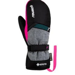 Moufles|Gants De Ski Enfant<Reusch Moufles Flash Gore-Tex Junior Mitten Black Melange Pink Glo