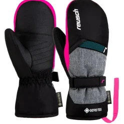 Moufles|Gants De Ski Enfant<Reusch Moufles Flash Gore-Tex Junior Mitten Black Melange Pink Glo