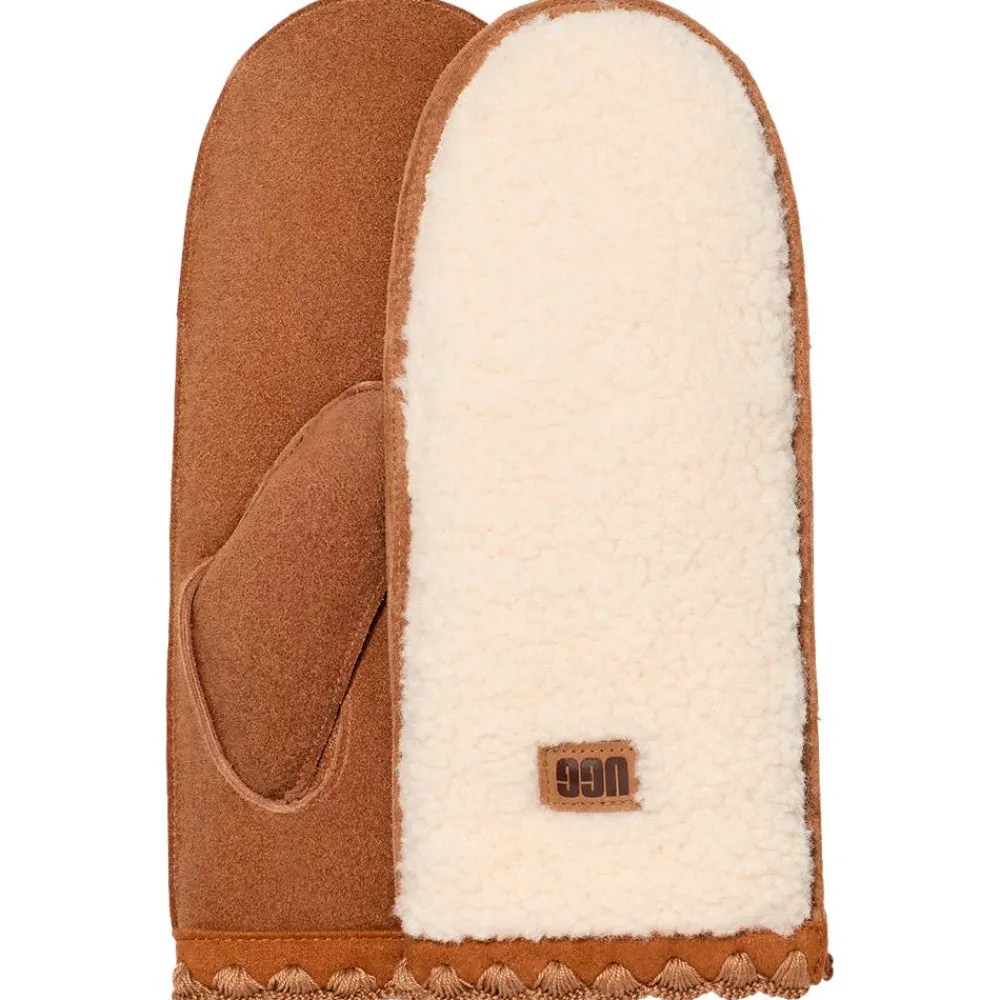 Moufles|Gants De Ski Femme<UGG Moufles W fluff Scalloped Mitten Nimbus