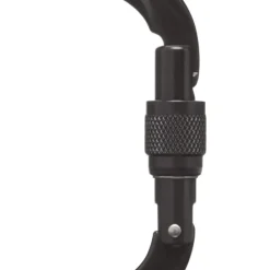 Mousqueton Oval Keylock Screwgate Black 2 Mousqueton