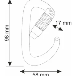 Mousqueton Orbit 2 Lock Gun Metal Mousqueton