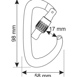Clearance Mousqueton Orbit Lock Orange Mousqueton