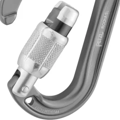 Mousqueton<Petzl Mousqueton Rocha Screw Lock Gris