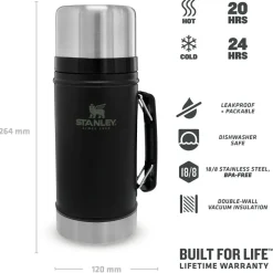Vaisselle Camping<Stanley Mug The Legendary Food Jar 0.94L Matte Black Pebble