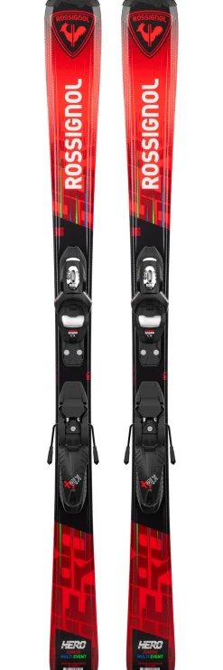 Clearance Pack Ski Alpin  Hero Jr 100-140 Kid-X + Fix Enfant Pack Ski Enfant