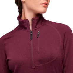 Hot Polaire Coefficient LT Quarter Zip Blackberry Femme Polaire Femme|Veste De Ski