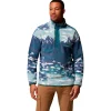Veste De Ski|Polaire Homme<Columbia Polaire Helvetia II Printed Half Snap Fleece Crushed Blue Sisters