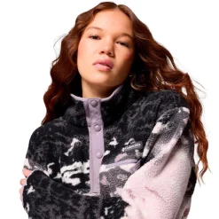 Veste De Ski|Polaire Homme<Columbia Polaire Helvetia II Printed Cropped Half Snap W Shale Purple Sisters Shale Purple