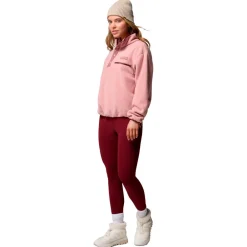 Polaire Femme|Veste De Ski<Columbia Polaire Helvetia II Cropped Half Snap Fleece Eraser Pink Fig Rich Wine