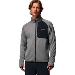 Polaire Homme|Veste De Ski<Columbia Polaire Triple Canyon Grid Fleece Fz II City Grey