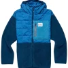 Discount Polaire Trico Hybrid Hooded Jacket Deep Sea Homme Polaire Homme|Veste De Ski