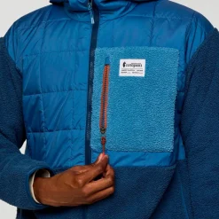 Discount Polaire Trico Hybrid Hooded Jacket Deep Sea Homme Polaire Homme|Veste De Ski