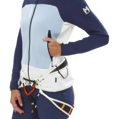 Polaire Femme|Veste De Ski<Millet Polaire Fusion Grid Jkt W Foggy Dew Saphir