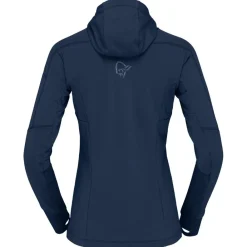 New Polaire falketind Power Grid Hood W's Indigo Night Femme Polaire Femme|Veste De Ski