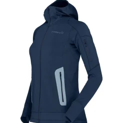 New Polaire falketind Power Grid Hood W's Indigo Night Femme Polaire Femme|Veste De Ski