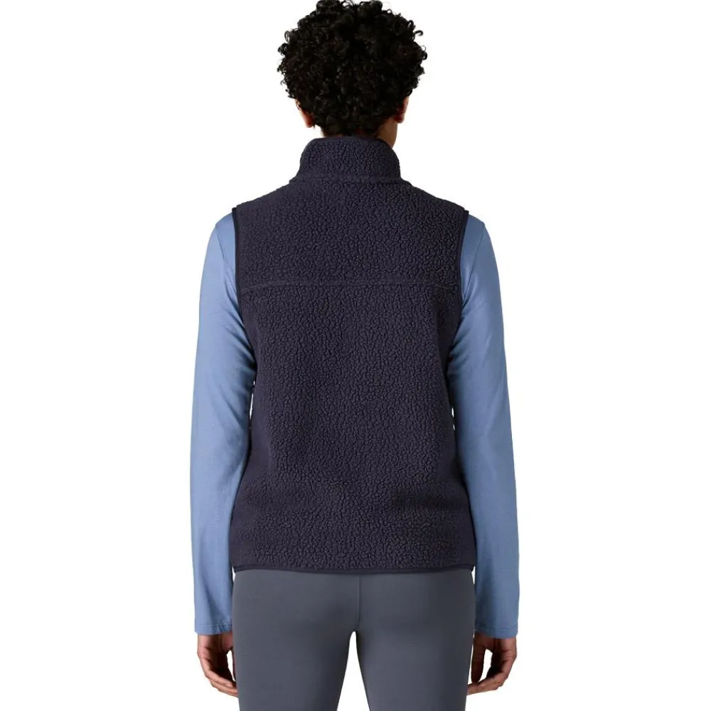 Best Polaire Retro Pile Vest Sunken Blue Femme Polaire Femme|Veste De Ski