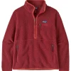 New Polaire Retro Pile Marsupial Sequoia Red Femme Polaire Femme|Veste De Ski