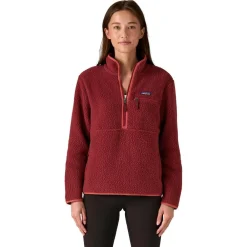New Polaire Retro Pile Marsupial Sequoia Red Femme Polaire Femme|Veste De Ski