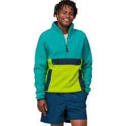 New Polaire Synch Anorak Phosphorus Green Homme Veste De Ski|Polaire Homme