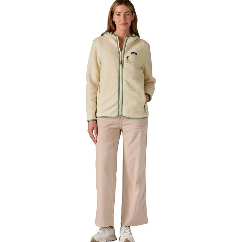 Best Polaire Women's Retro Pile Hoody Natural Ellwood Green Femme Veste De Ski|Polaire Femme