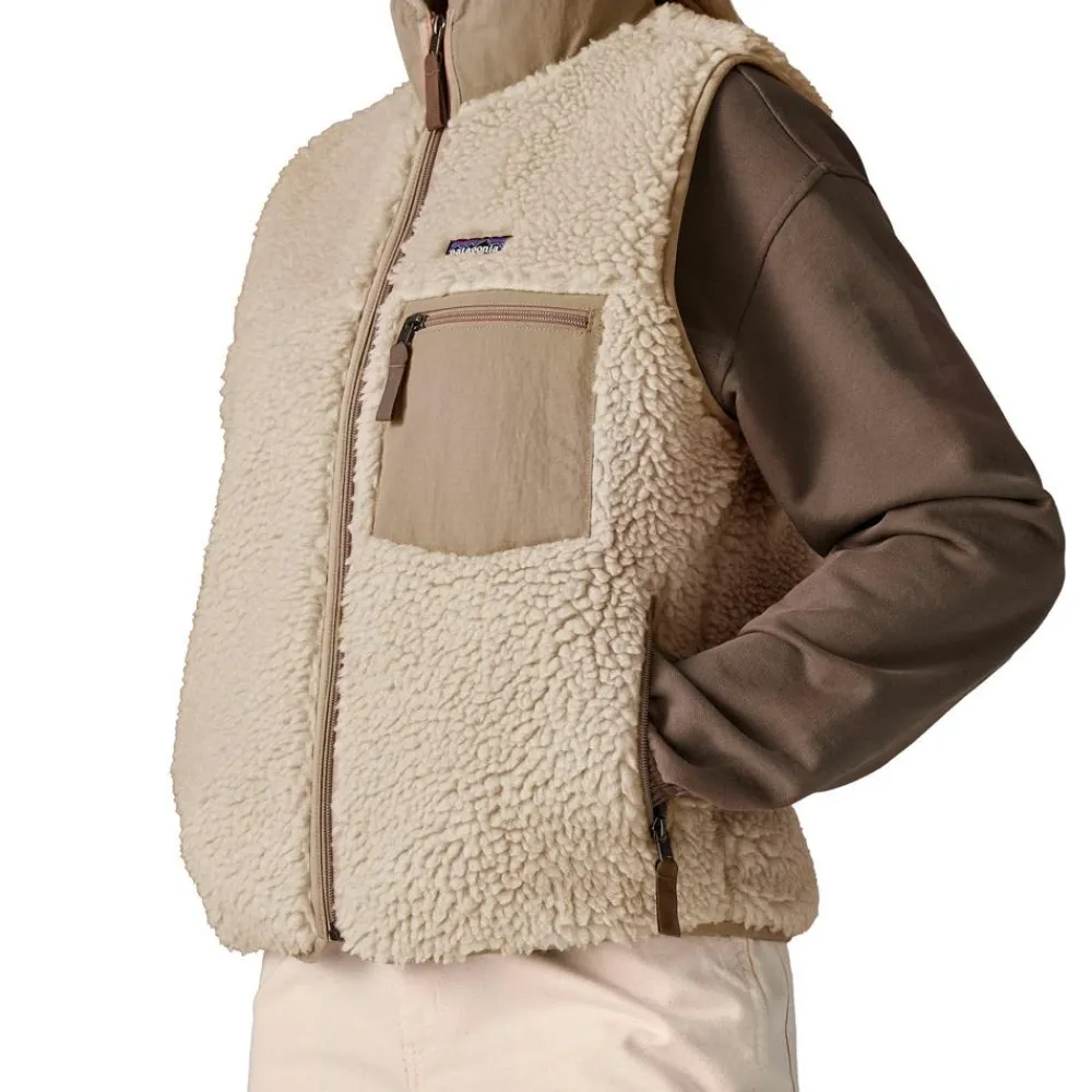 Hot Polaire W's Classic Retro X Vest Natural Femme Polaire Femme|Veste De Ski