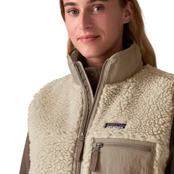 Hot Polaire W's Classic Retro X Vest Natural Femme Polaire Femme|Veste De Ski