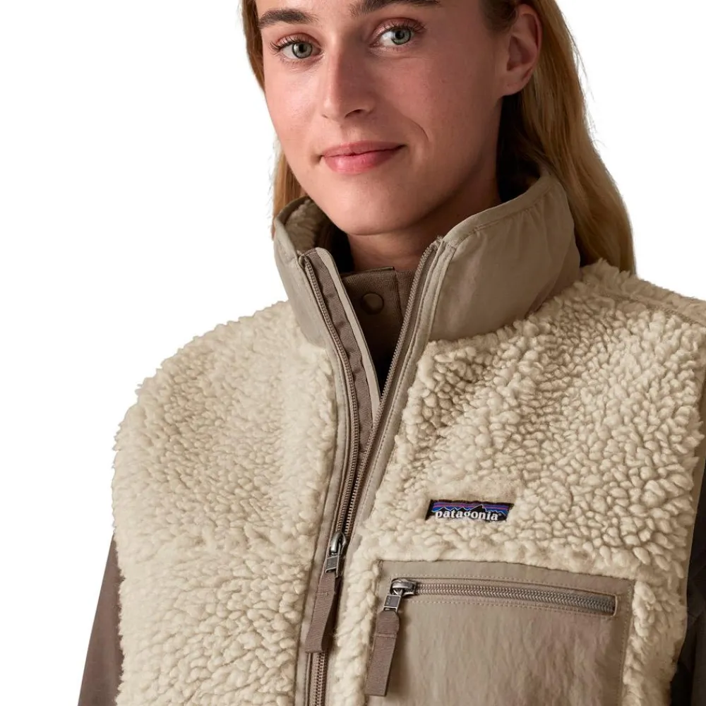 Hot Polaire W's Classic Retro X Vest Natural Femme Polaire Femme|Veste De Ski