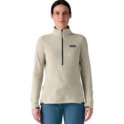 Polaire W's R1 Air Zip Neck Wool White Femme Polaire Femme|Veste De Ski