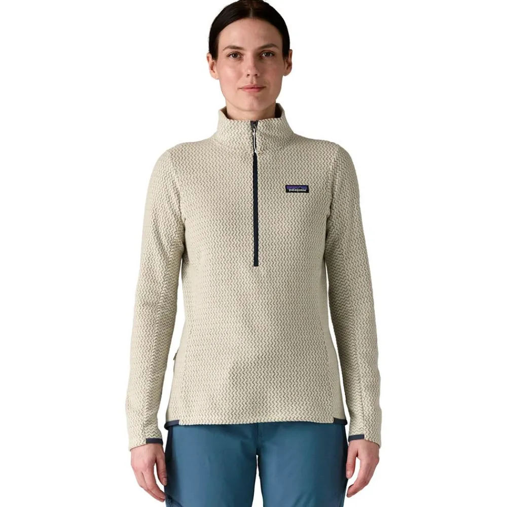 Polaire W's R1 Air Zip Neck Wool White Femme Polaire Femme|Veste De Ski