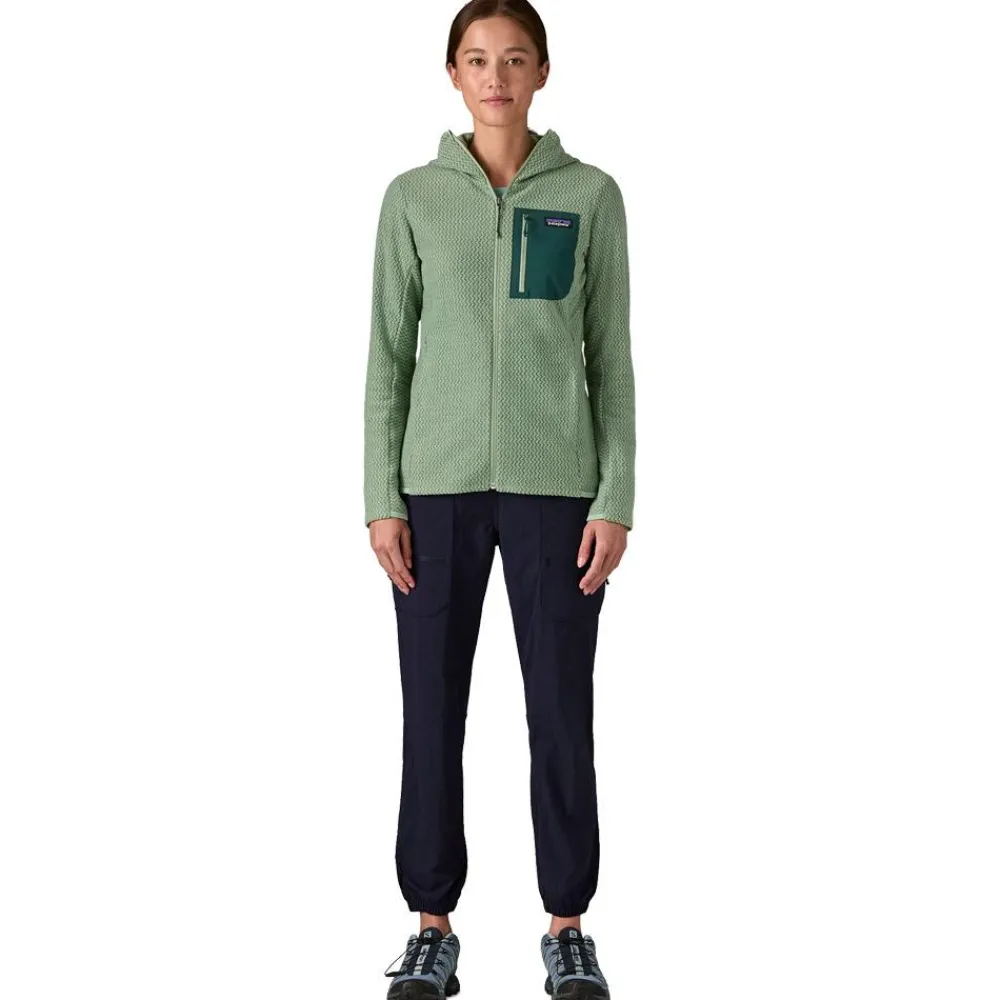 Hot Polaire W's R1 Air Full Zip Hoody Ellwood Green Femme Polaire Femme|Veste De Ski