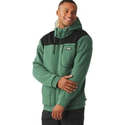 Polaire Homme|Veste De Ski<Picture Polaire Basement Plush Zip Hoodie Smoke Pine