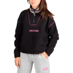 Outlet Polaire Cylla Crop 1/4 Black Femme Veste De Ski|Polaire Femme