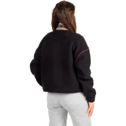 Outlet Polaire Cylla Crop 1/4 Black Femme Veste De Ski|Polaire Femme