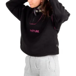 Outlet Polaire Cylla Crop 1/4 Black Femme Veste De Ski|Polaire Femme