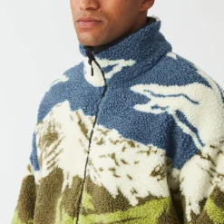 Polaire Hafdals Zip Fleece Cloudy Landsc Sherpa Homme Veste De Ski|Polaire Homme