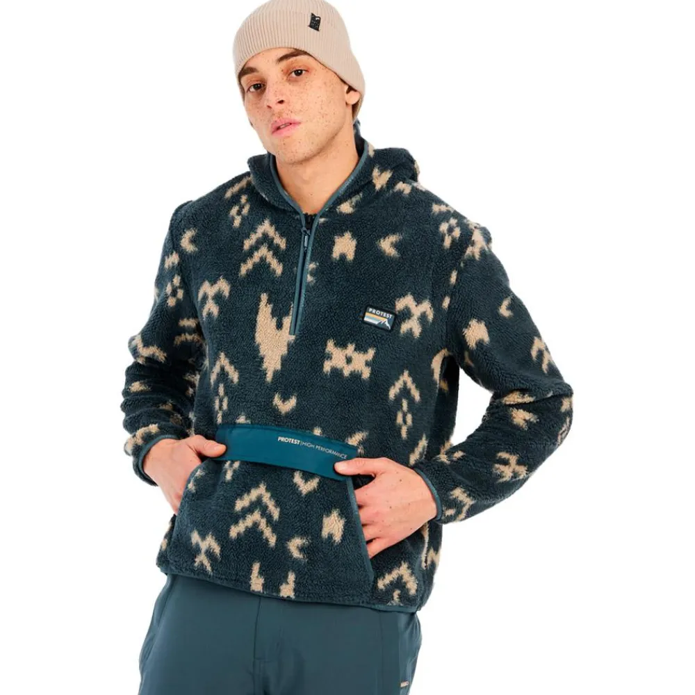Polaire Homme|Veste De Ski<Protest Polaire Prtfoulden Outdoor Hoody Yale Blue
