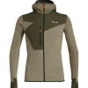 Online Polaire Puez 2 Dry M Hooded Full Zip Top Dark Olive Melange Homme Polaire Homme|Veste De Ski