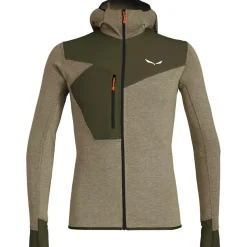 Online Polaire Puez 2 Dry M Hooded Full Zip Top Dark Olive Melange Homme Polaire Homme|Veste De Ski