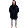 Sweat - Pull - Poncho<All-In Poncho Poncho Plaid Grey Blue