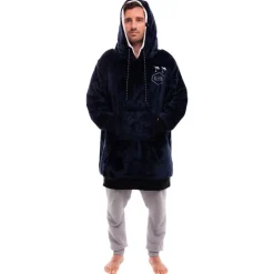 Sweat - Pull - Poncho<All-In Poncho Poncho Plaid Grey Blue