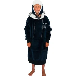 Sweat - Pull - Poncho<All-In Poncho Poncho Plaid Junior Grey Blue